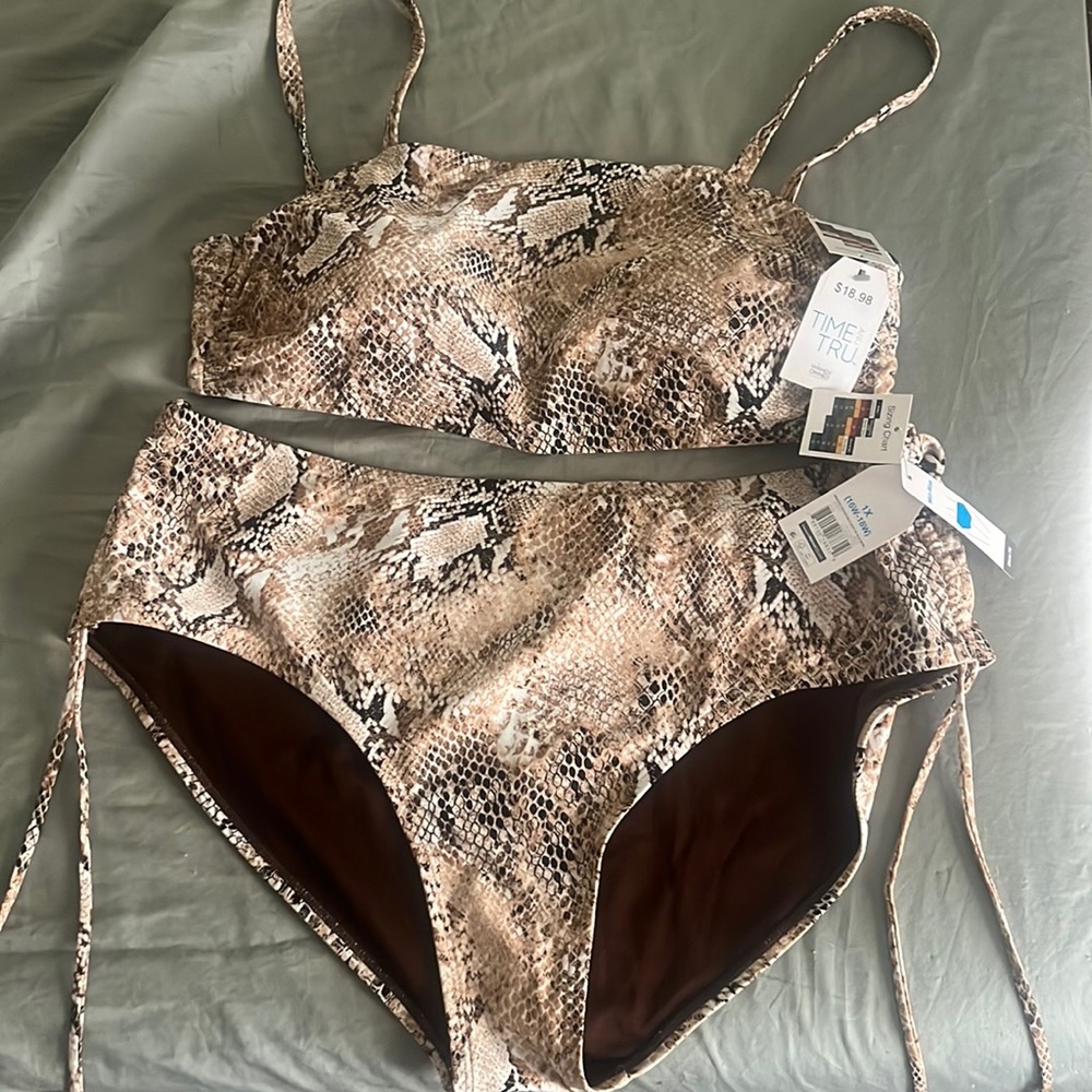Snake Skin Bikini- Mid Rise